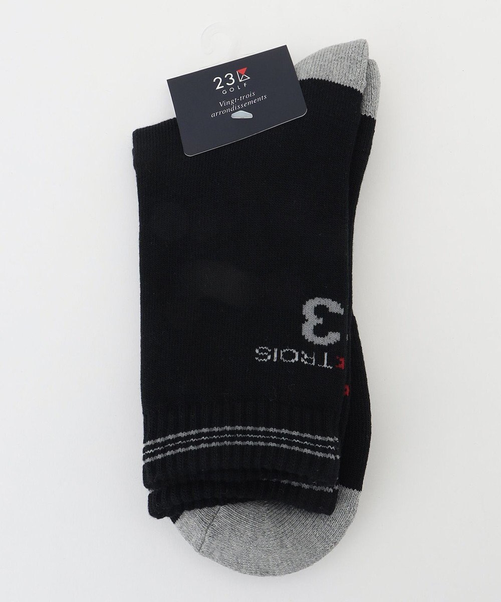 23区GOLF 【MEN】バックロゴ ハーフソックス 