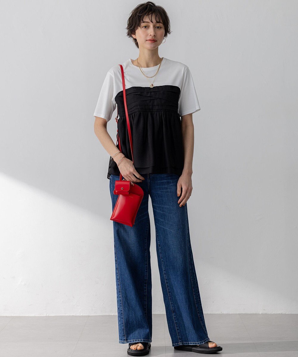 23区 L 【WEB&一部店舗限定カラーあり】オーガンジービスチェコンビ カットソー 