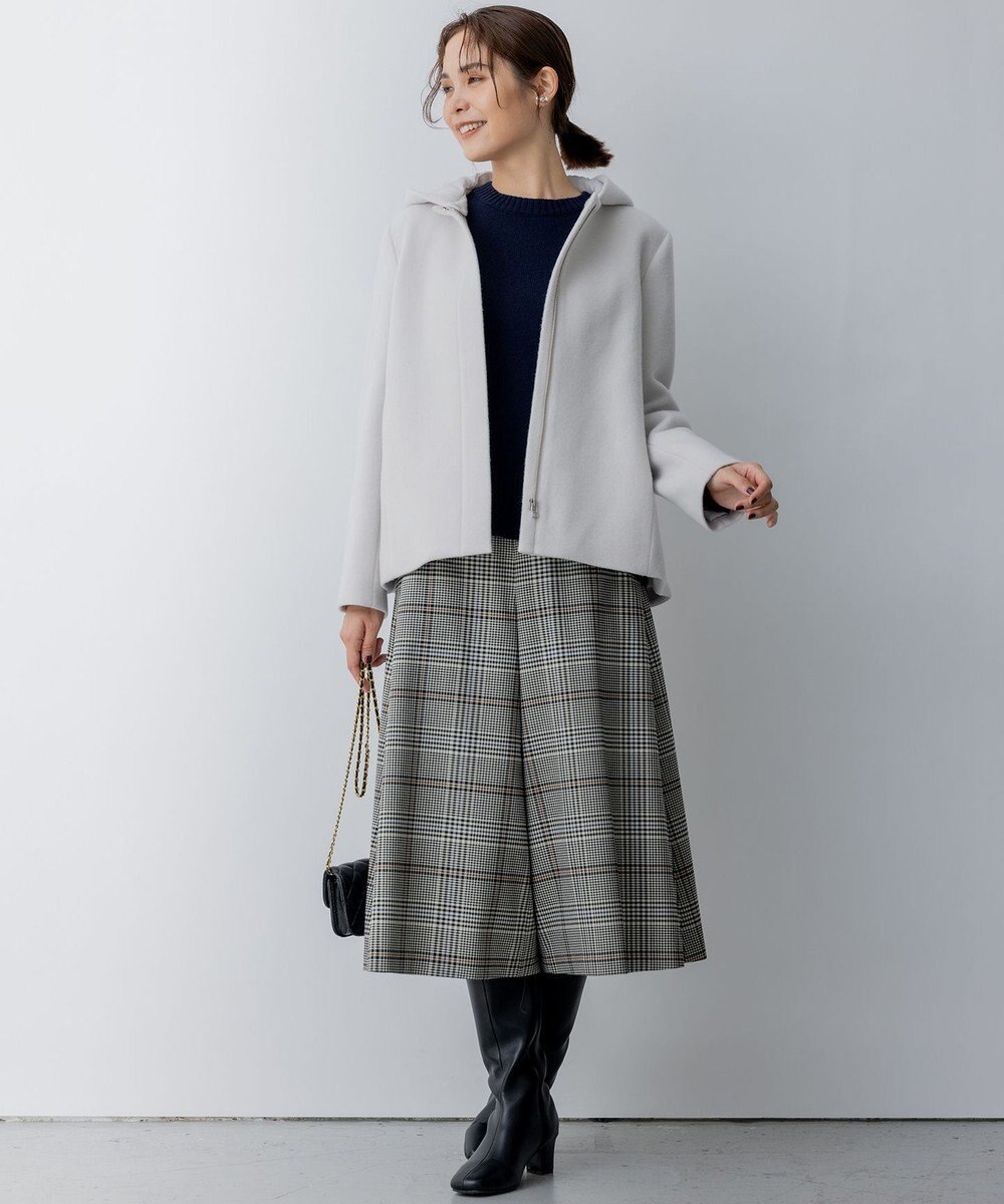 組曲 2WAYショートビーバー フーテッドコート 