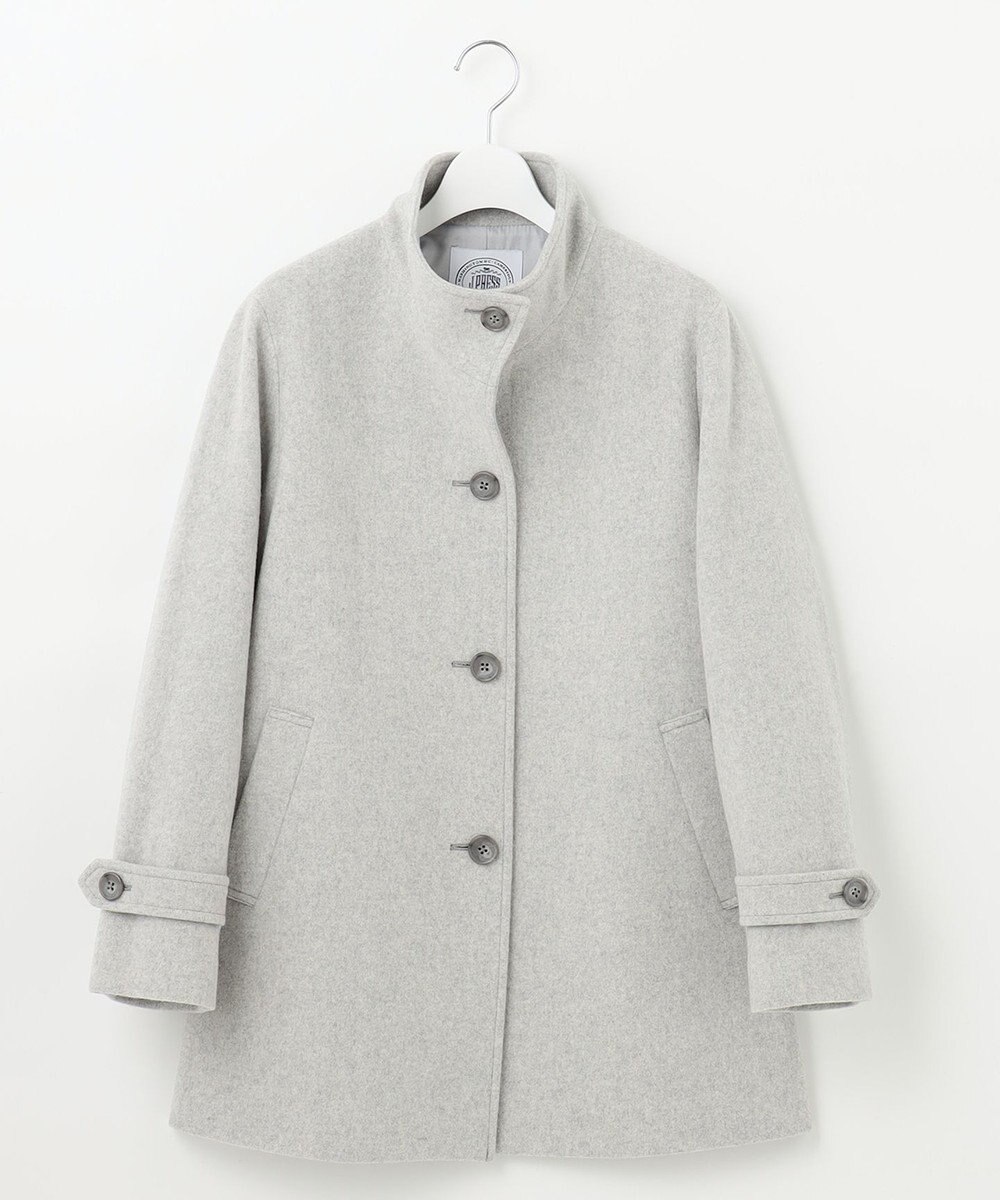 J.PRESS LADIES L ショートビーバー スタンドカラー コート 