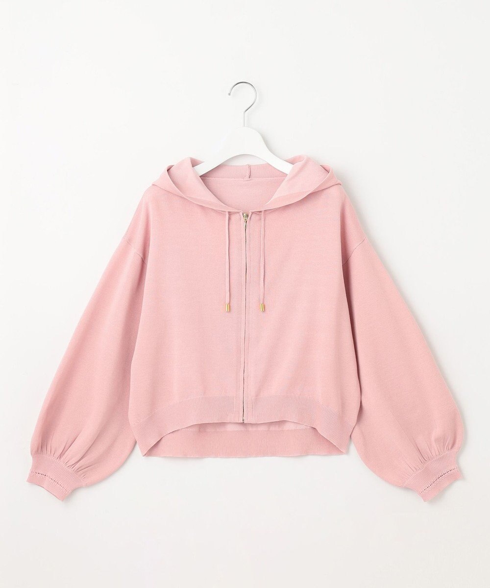 Feroux 【UVカット・接触冷感】パフスリーブニット パーカー 