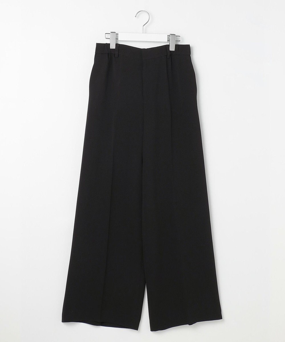 自由区 L 【19号サイズまで展開・カタログ掲載】トリアセダブルクロスワイドストレート パンツ 