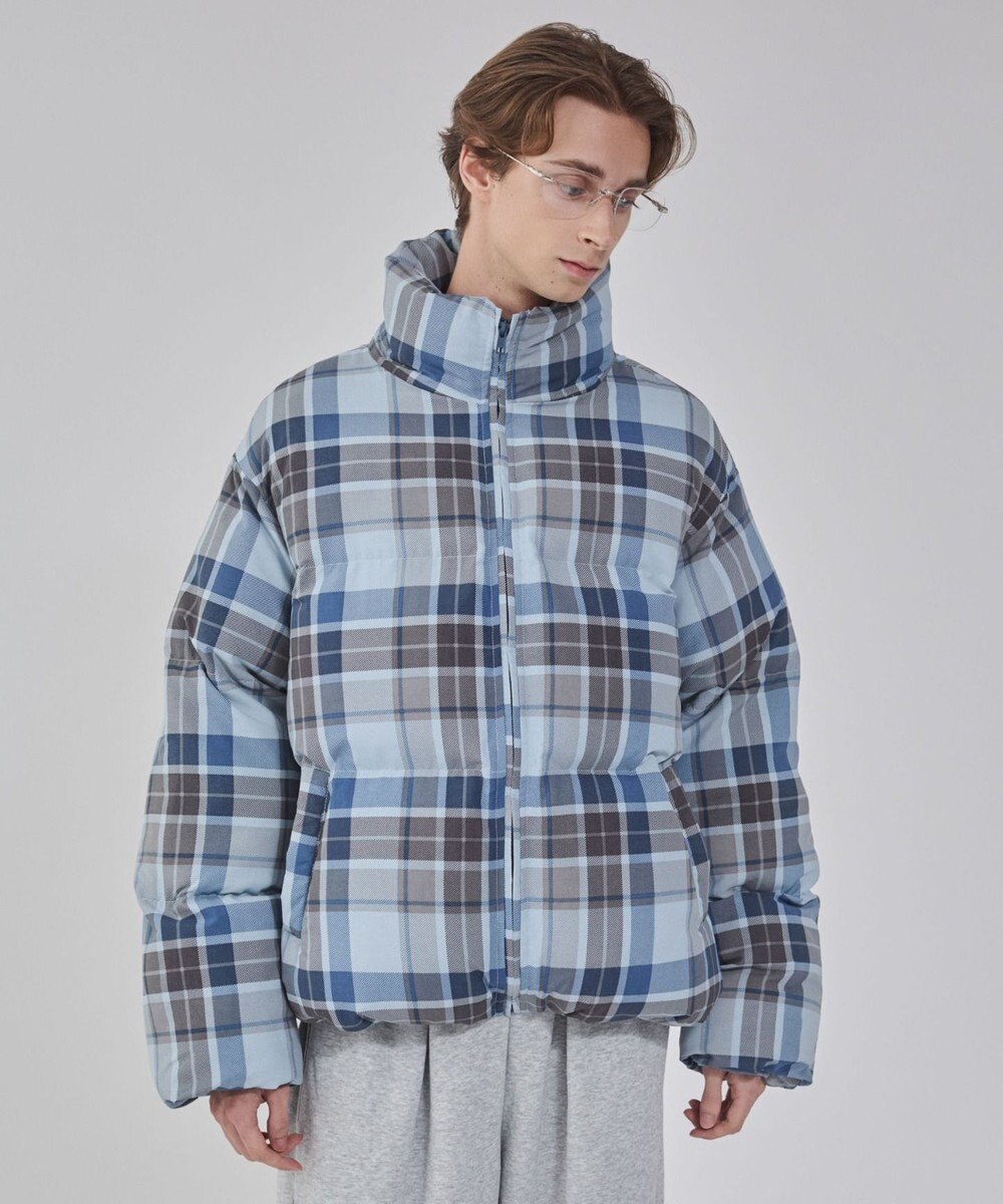 WEGO 【ユニセックス着用ITEM/MLサイズ展開】チェックパファーブルゾン 