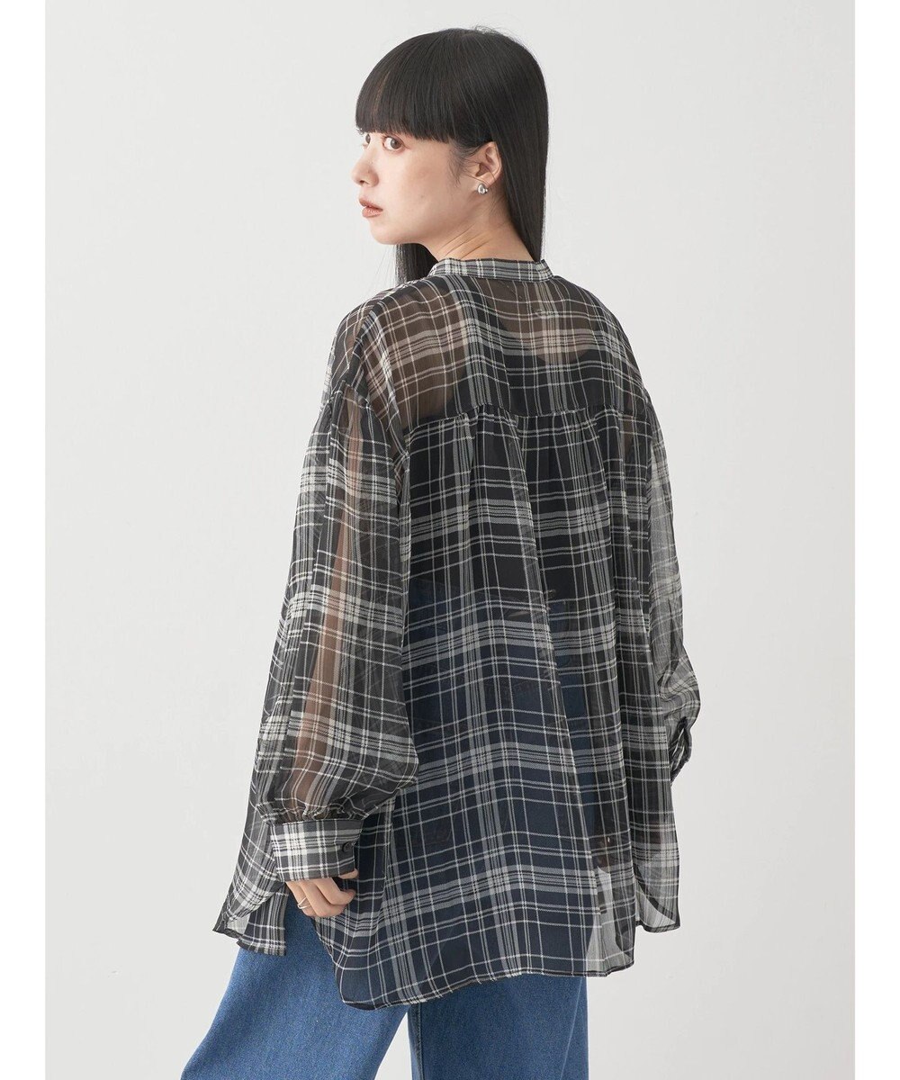 earth music&ecology シアーチェックシャツ 