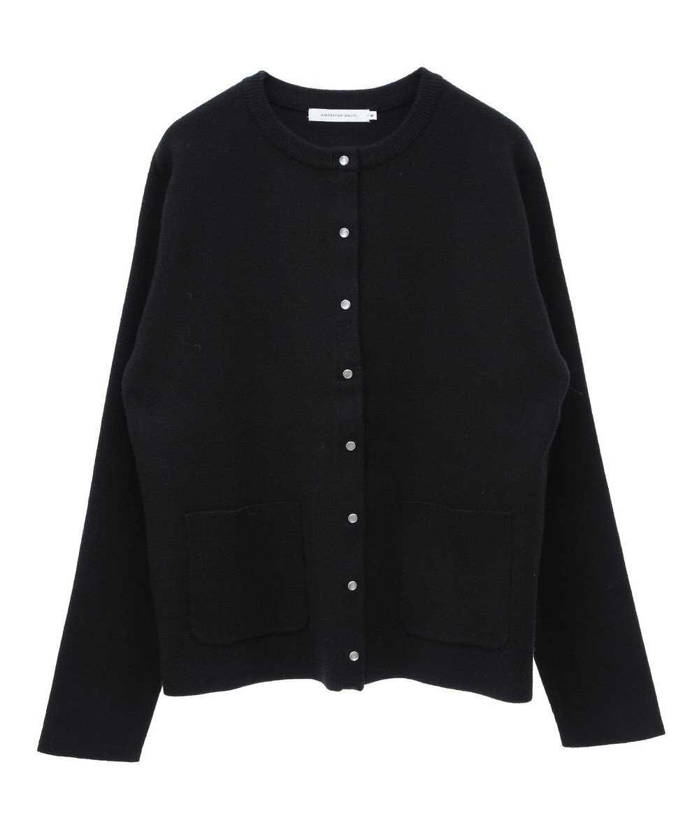 AMERICAN HOLIC バイパチクルーネックニットカーディガン 