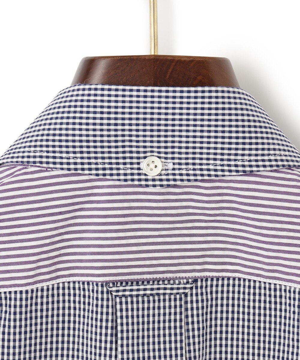 J.PRESS MEN 【クールマックス】クレイジーパターン サッカーシャツ/B.D. 