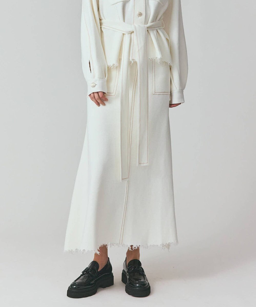 GRACE CONTINENTAL ミラノリブロングスカート 