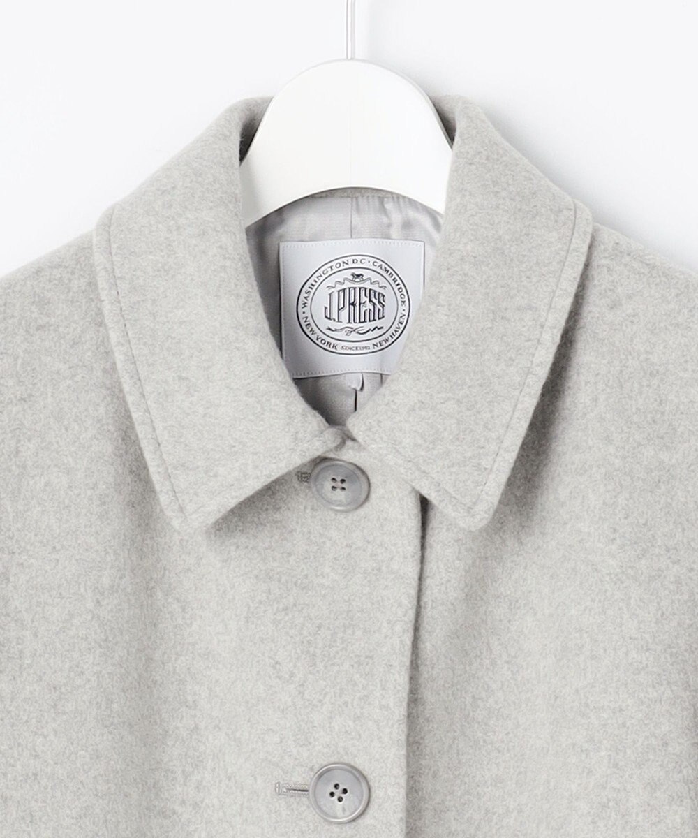 J.PRESS LADIES S ショートビーバー ロング丈 ステンカラー コート 