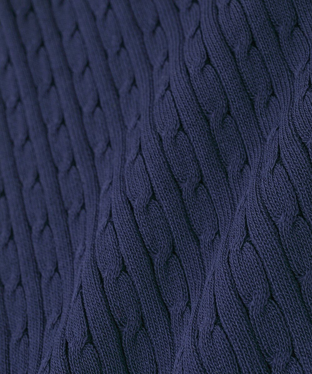 Green Parks 裾ラインケーブルニットベスト 