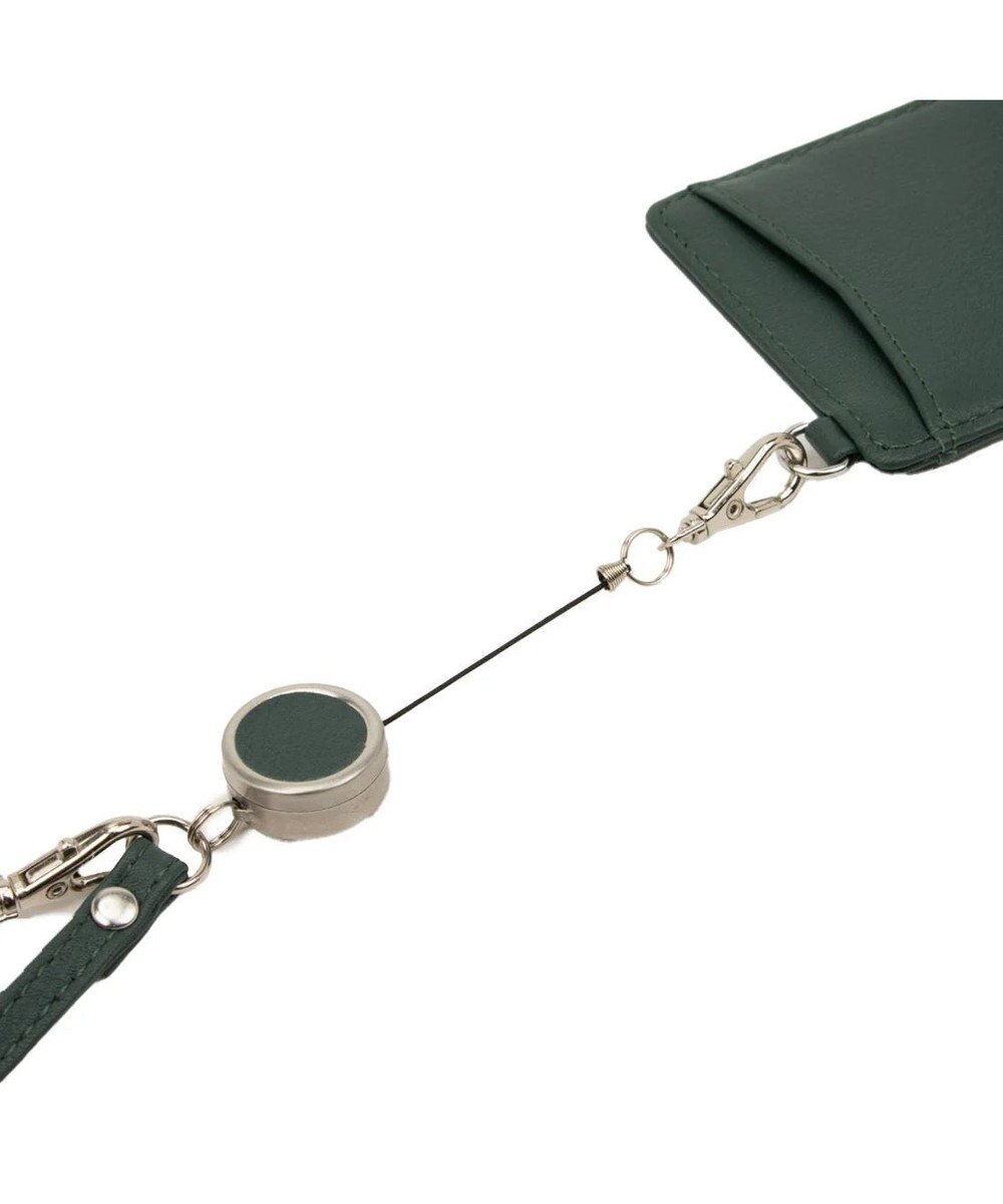 CLATHAS ワッフル リール付きパスケース 