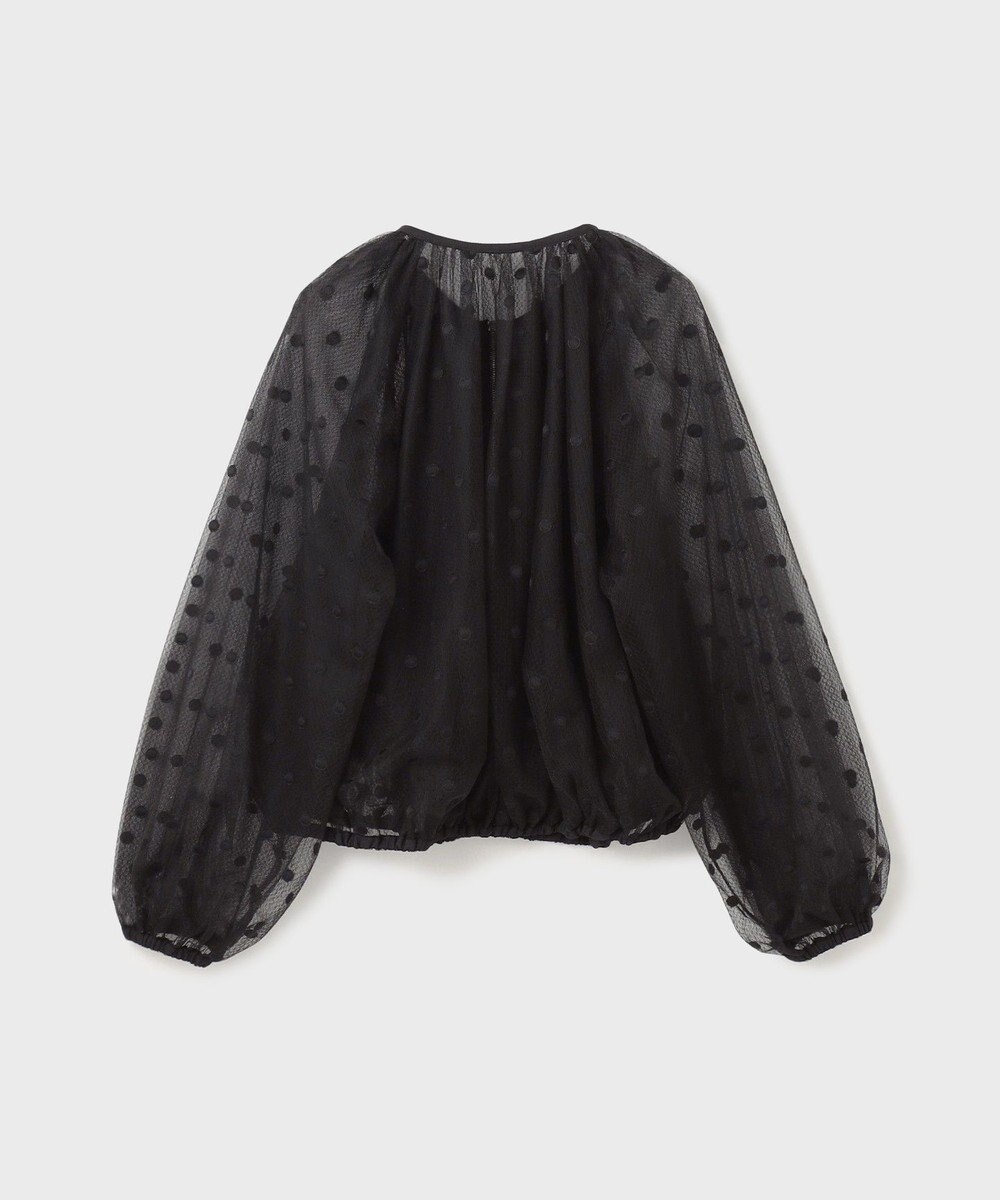 GRACE CONTINENTAL チュールノーカラーブルゾン 