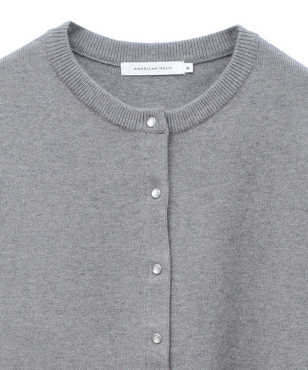 AMERICAN HOLIC バイパチクルーネックニットカーディガン 