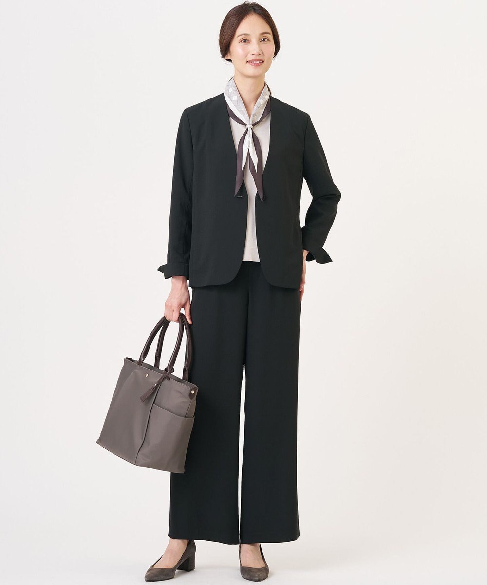J.PRESS LADIES L 【セットアップ対応・人気素材】Light ジョーゼット イージー パンツ 