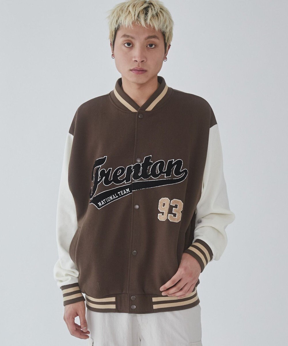 WEGO 【ユニセックス着用ITEM/MLサイズ展開】サガラワッペンスウェットスタジャン 