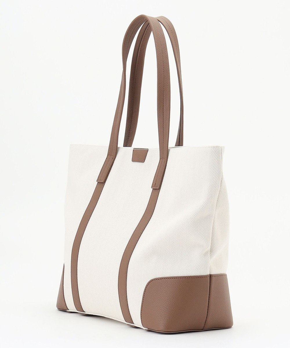 JOSEPH ABBOUD 【軽量/バッグINバッグ付き】ヘリンボンキャンバス トートバッグ 