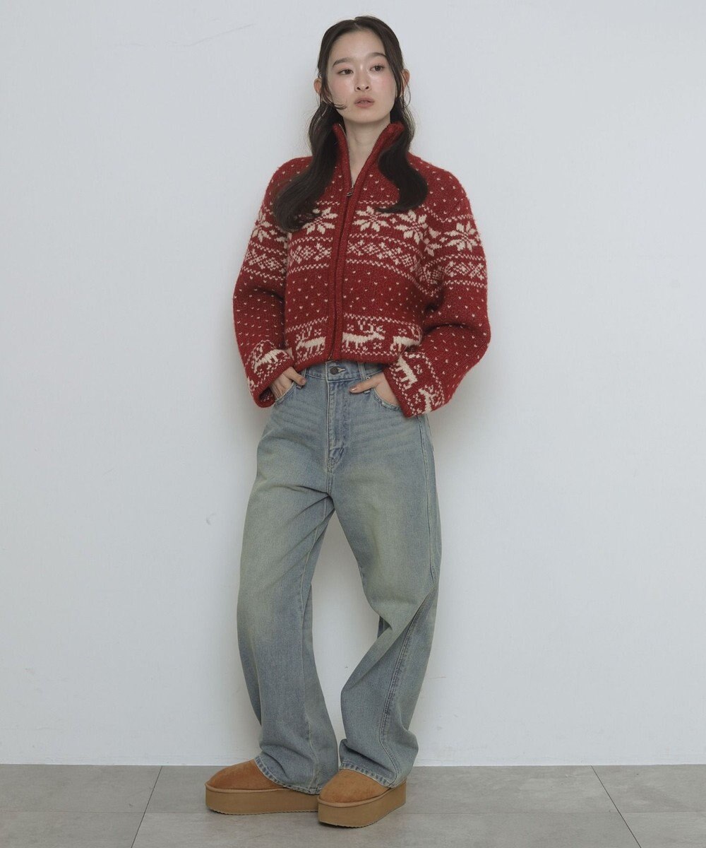 WEGO ノルディックZIPニット 