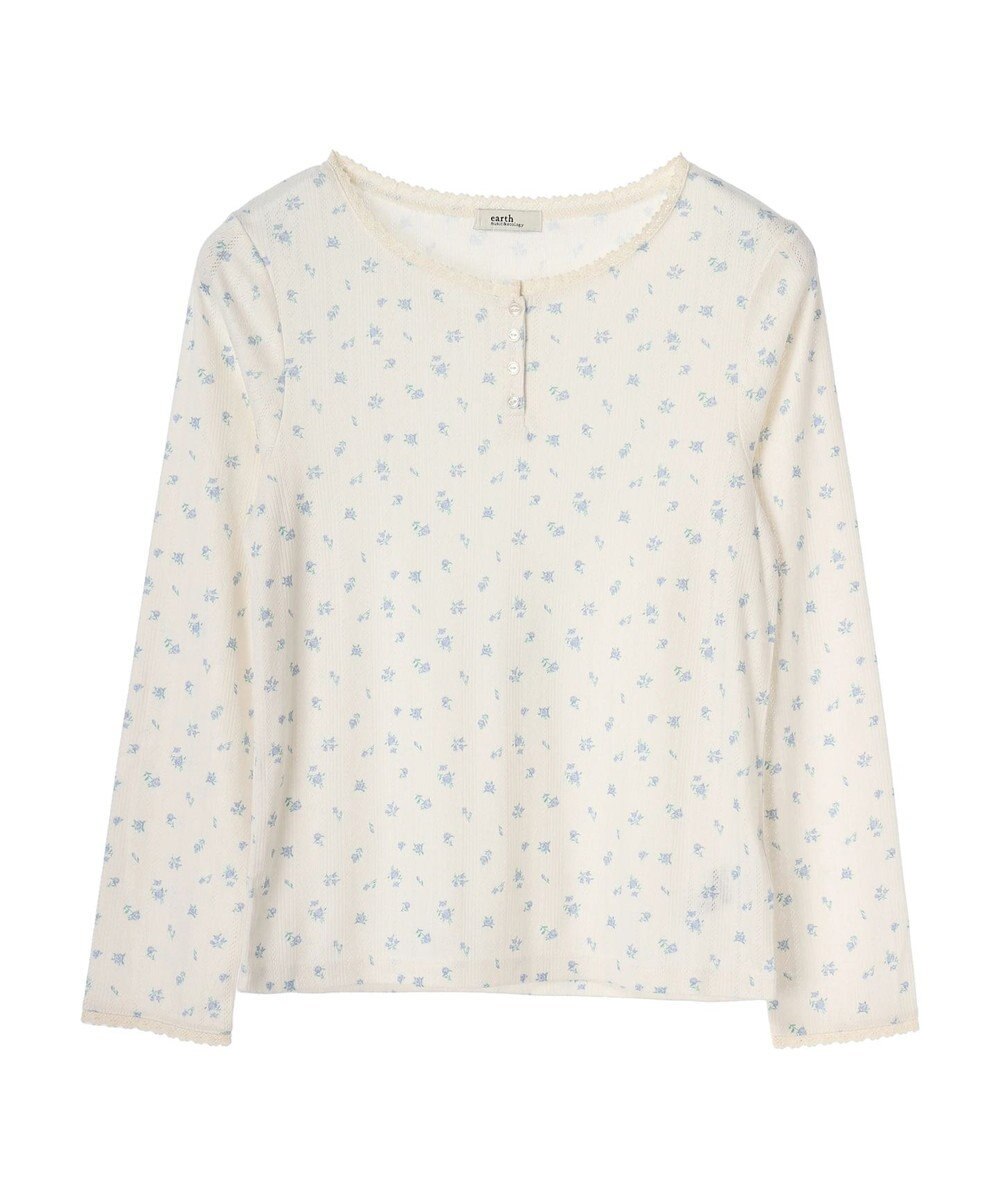 earth music&ecology アイレットジャガードタイトプルオーバー 