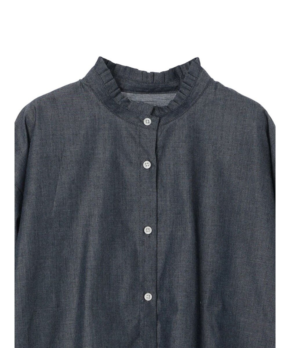 earth music&ecology スタンドフリルシャツ 