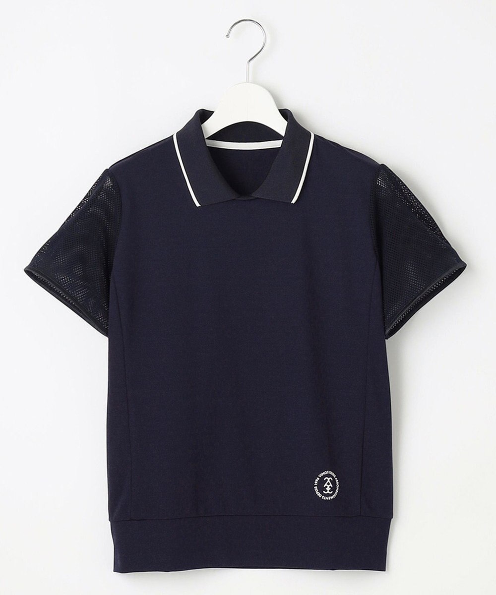 23区GOLF 【辻梨恵プロ着用】メッシュスリーブストレッチポロ 