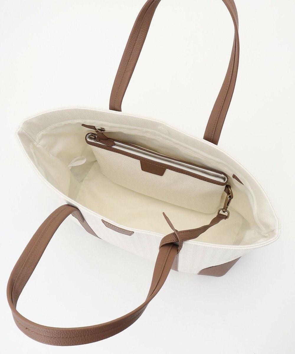 JOSEPH ABBOUD 【軽量/バッグINバッグ付き】ヘリンボンキャンバス トートバッグ 