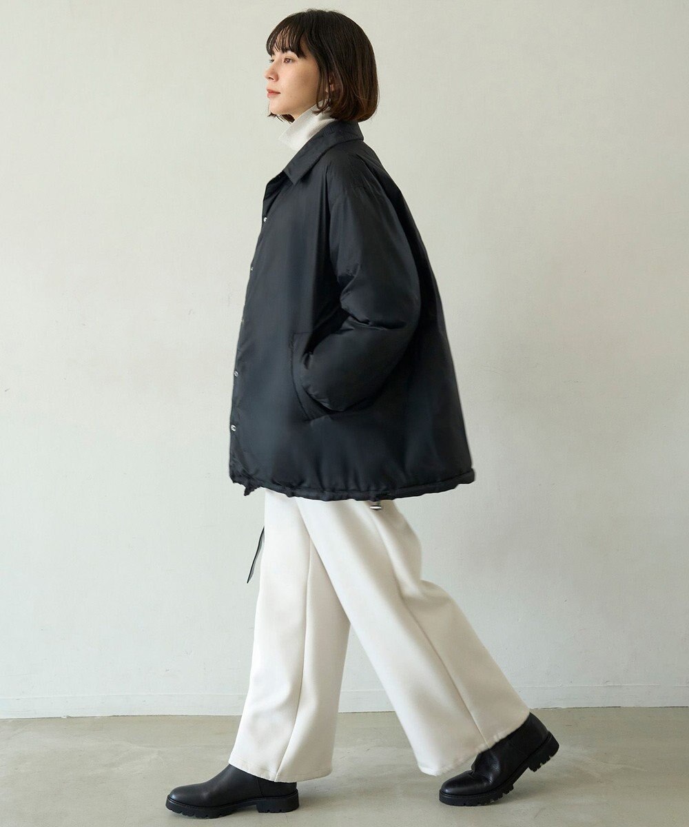 UNFILO L 【自宅で洗濯OK / ファー襟取り外し可能】TAIONコラボ ボア襟 リバーシブルダウン 