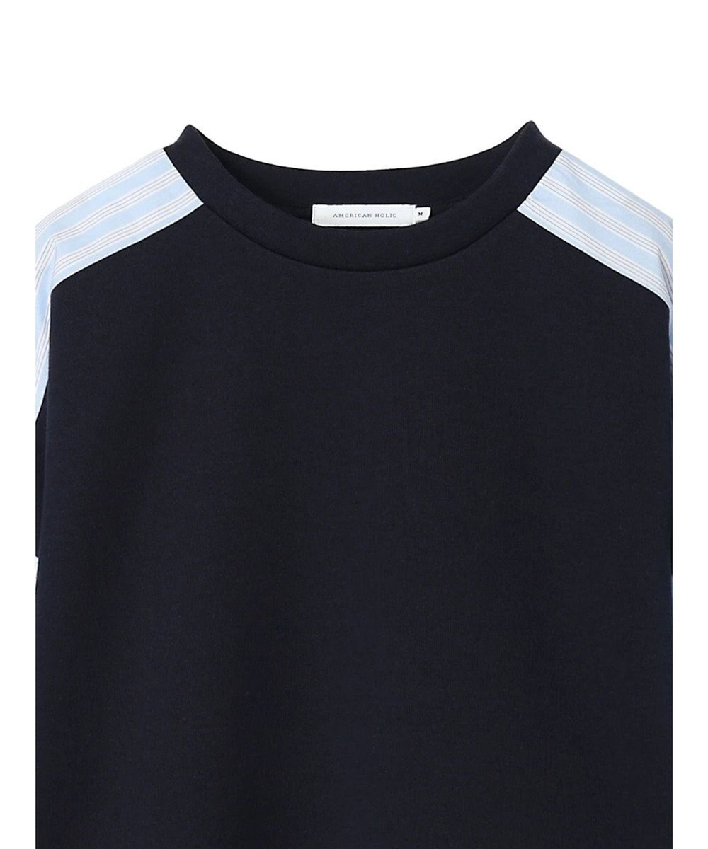 AMERICAN HOLIC イージーケア異素材ポンチプルオーバー 