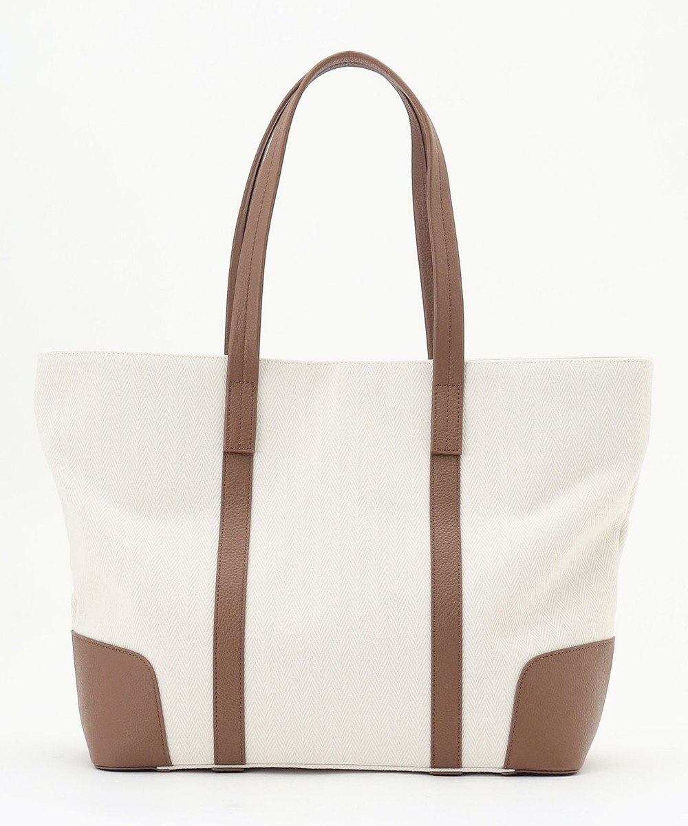 JOSEPH ABBOUD 【軽量/バッグINバッグ付き】ヘリンボンキャンバス トートバッグ 