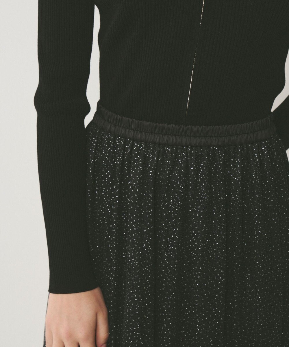 GRACE CONTINENTAL ラメチュールギャザースカート 