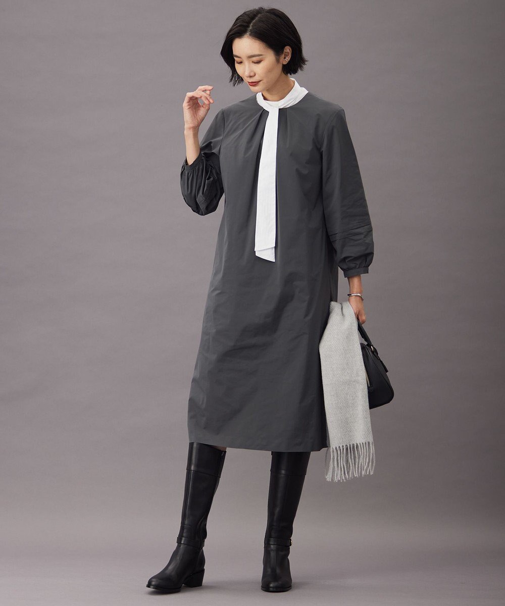 J.PRESS LADIES L 【WEB限定・洗える】グレイス メモリータフタ ワンピース 