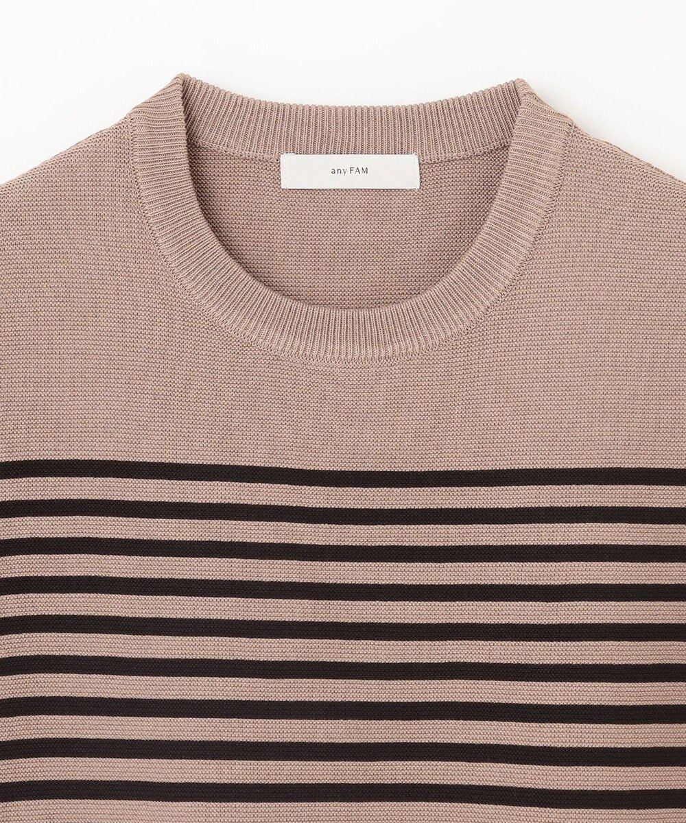 ANY クロップド丈ガーターニット 