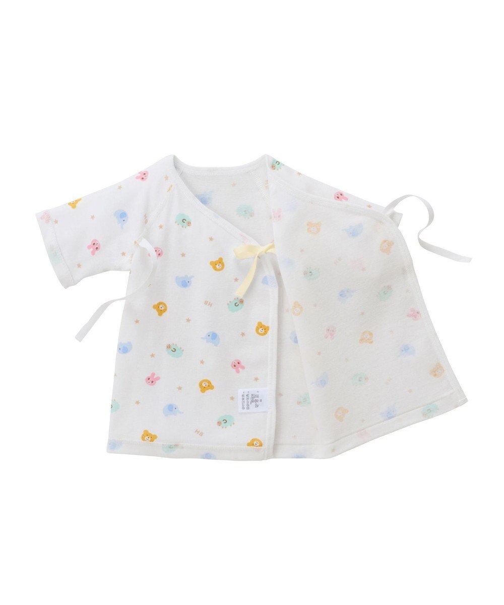 MIKI HOUSE HOT BISCUITS 【50-60cm】 フライス総柄短肌着 