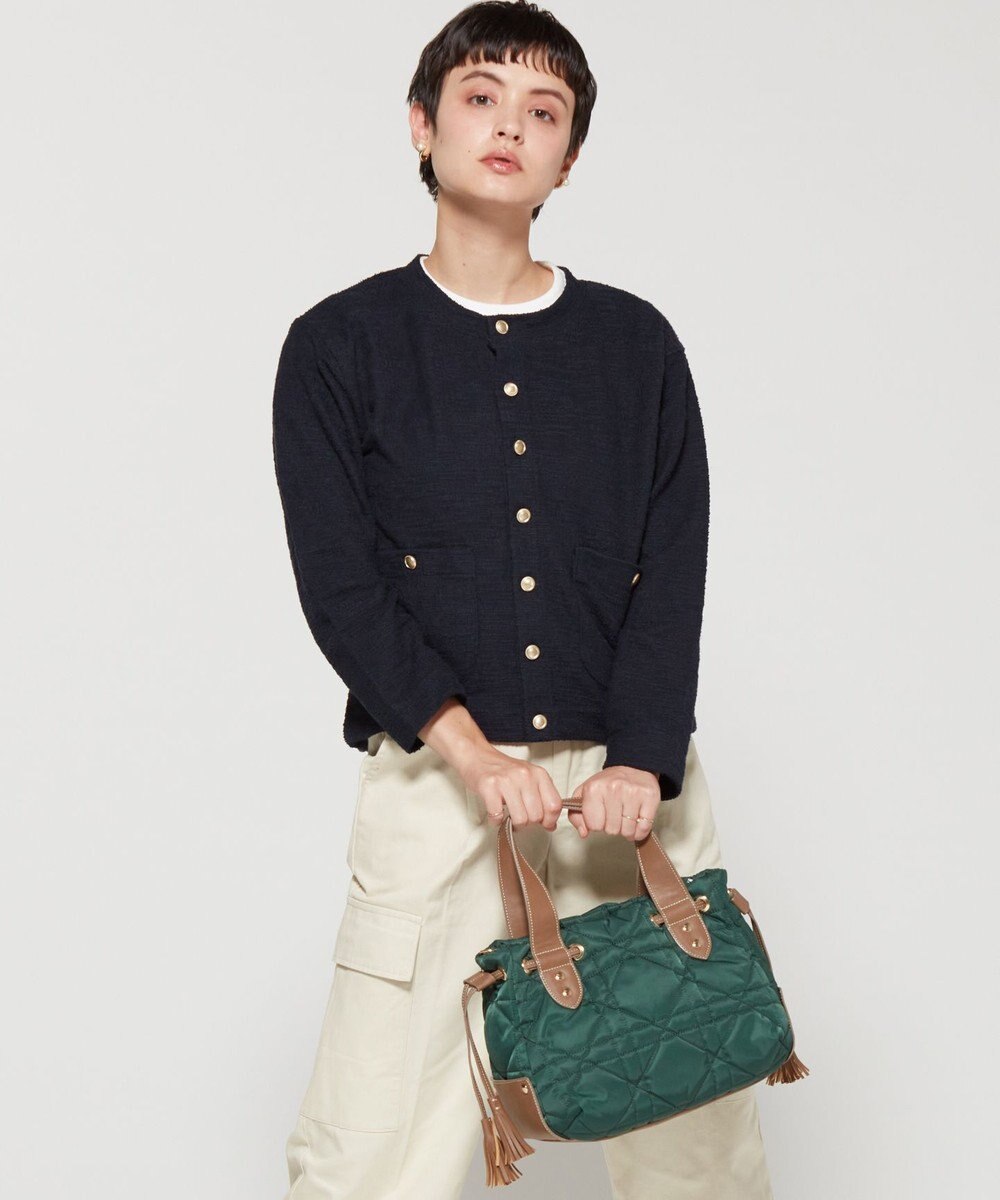 LA BAGAGERIE グリッドキルティングトート 