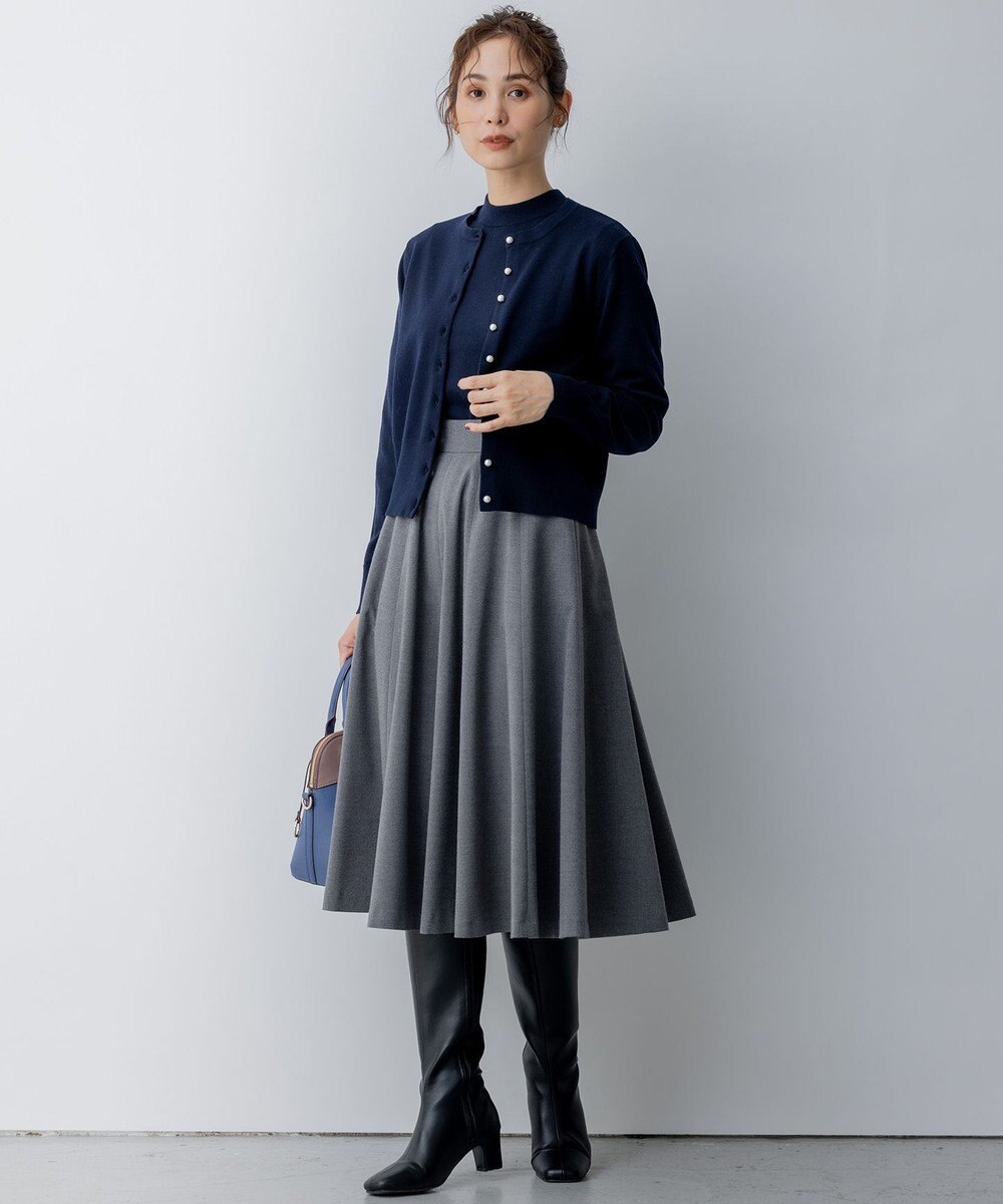 組曲 T/Rツイルストレッチ フレアスカート 