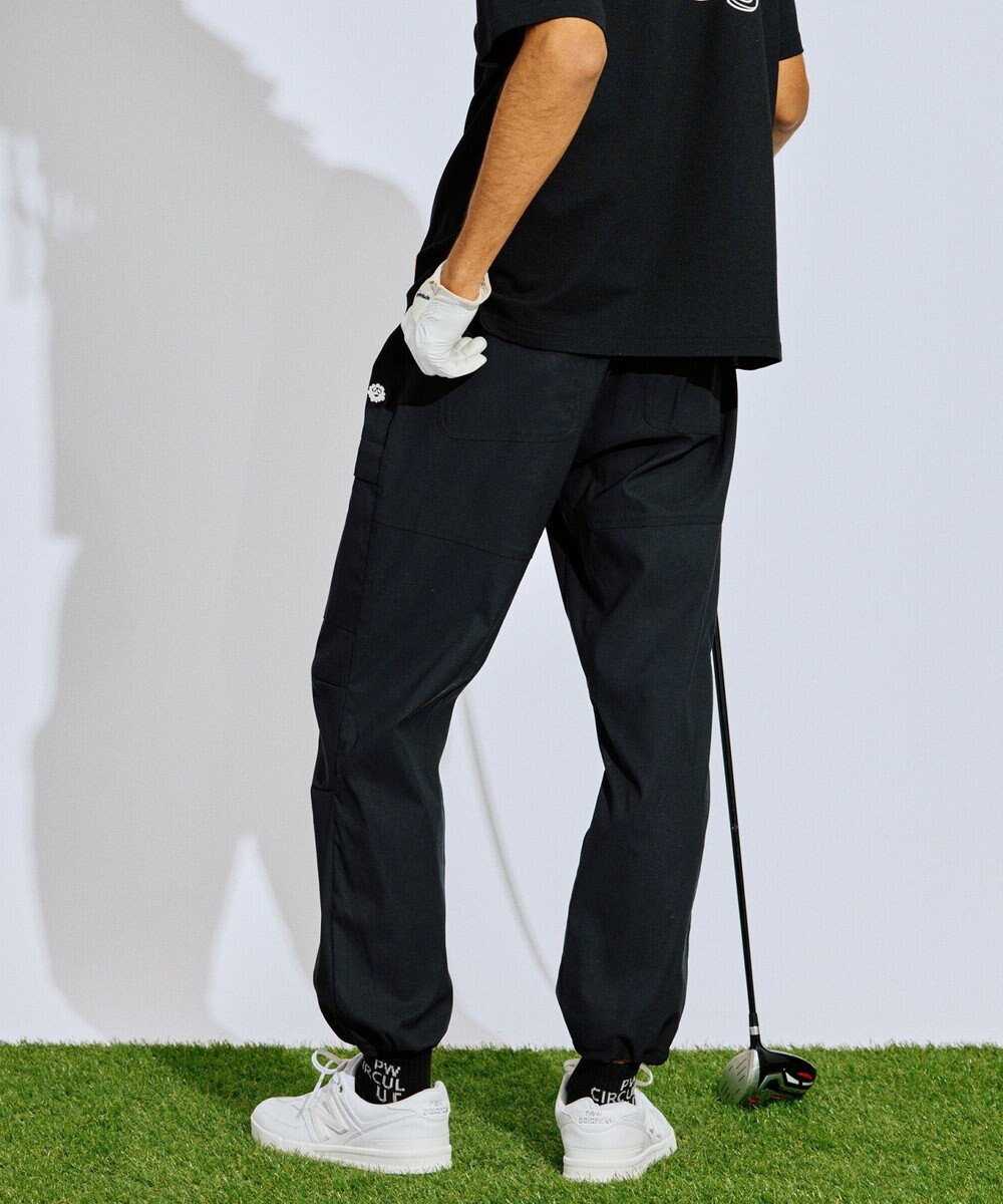 PW CIRCULUS 【撥水加工/ ストレッチ】【MEN】ベルト付 ワイドカーゴパンツ ゴルフ 