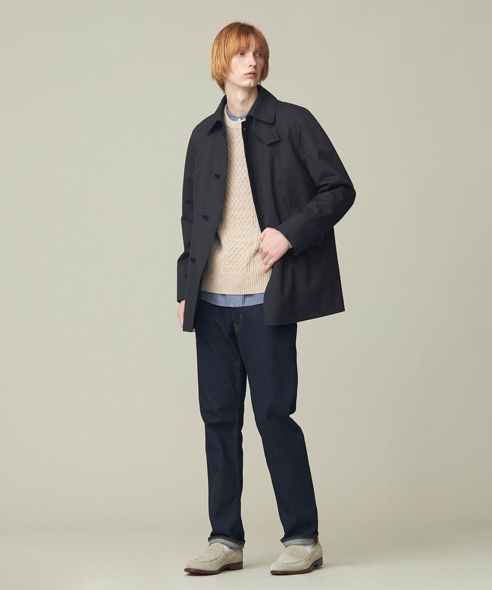 J.PRESS MEN 【Cash Lamb's Wool】ケーブルクルーネック ニット 