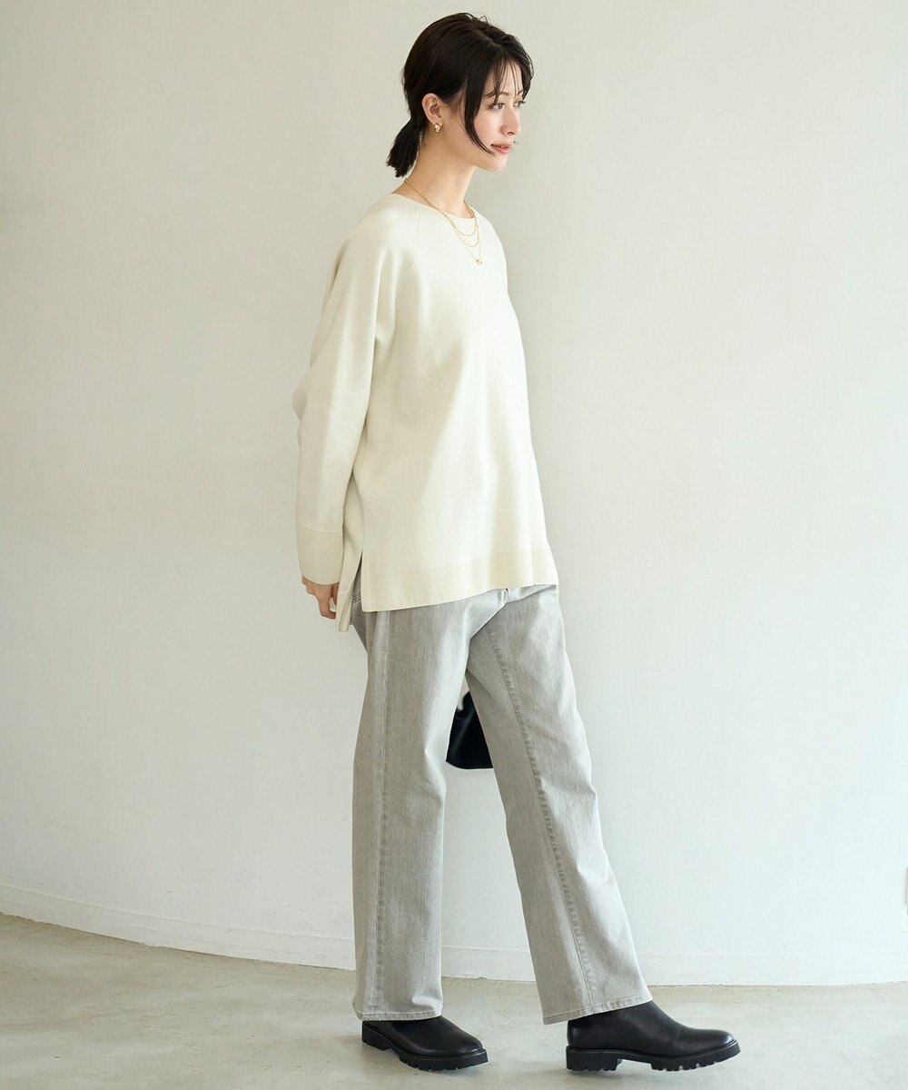 UNFILO コットンカシミヤニット クルーネック 