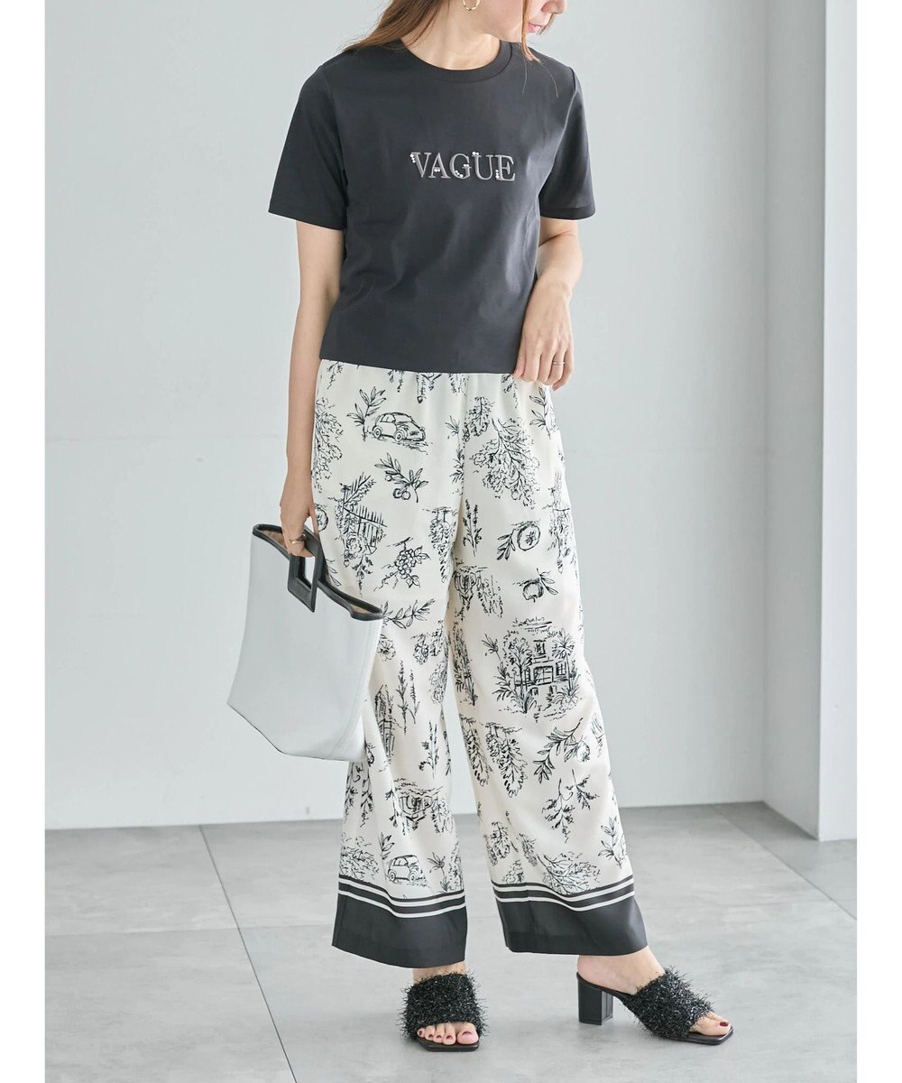 Te chichi パール&刺繍ロゴスタンダードTシャツ 