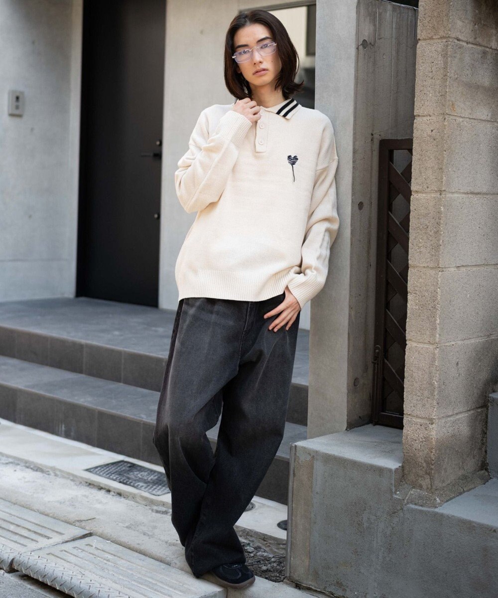 WEGO ラインポロニットプルオーバー 