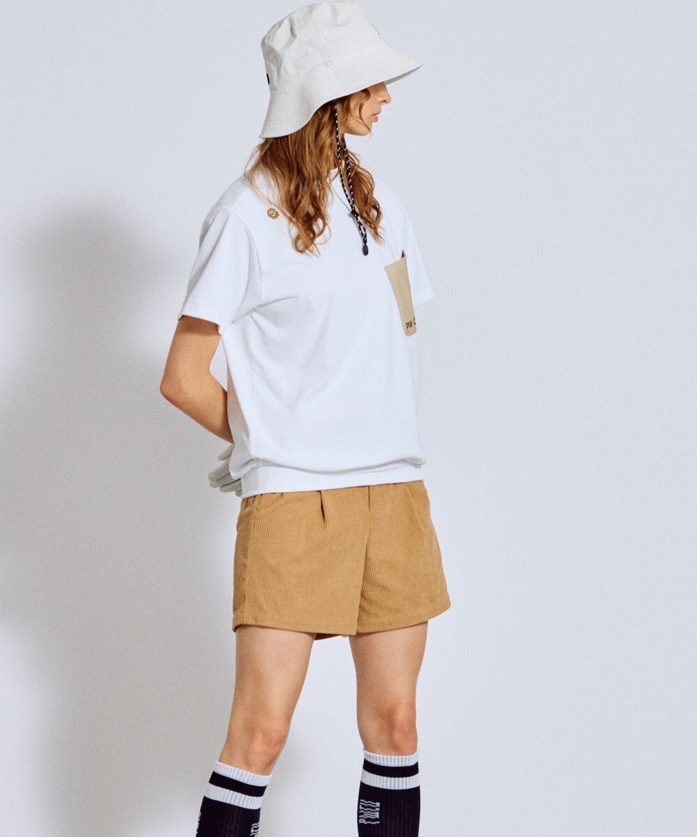 PW CIRCULUS 【吸水速乾 / UV遮蔽率99.5% UVカット / ストレッチ】【WOMEN】ポケットモックT ゴルフウェア レディース 