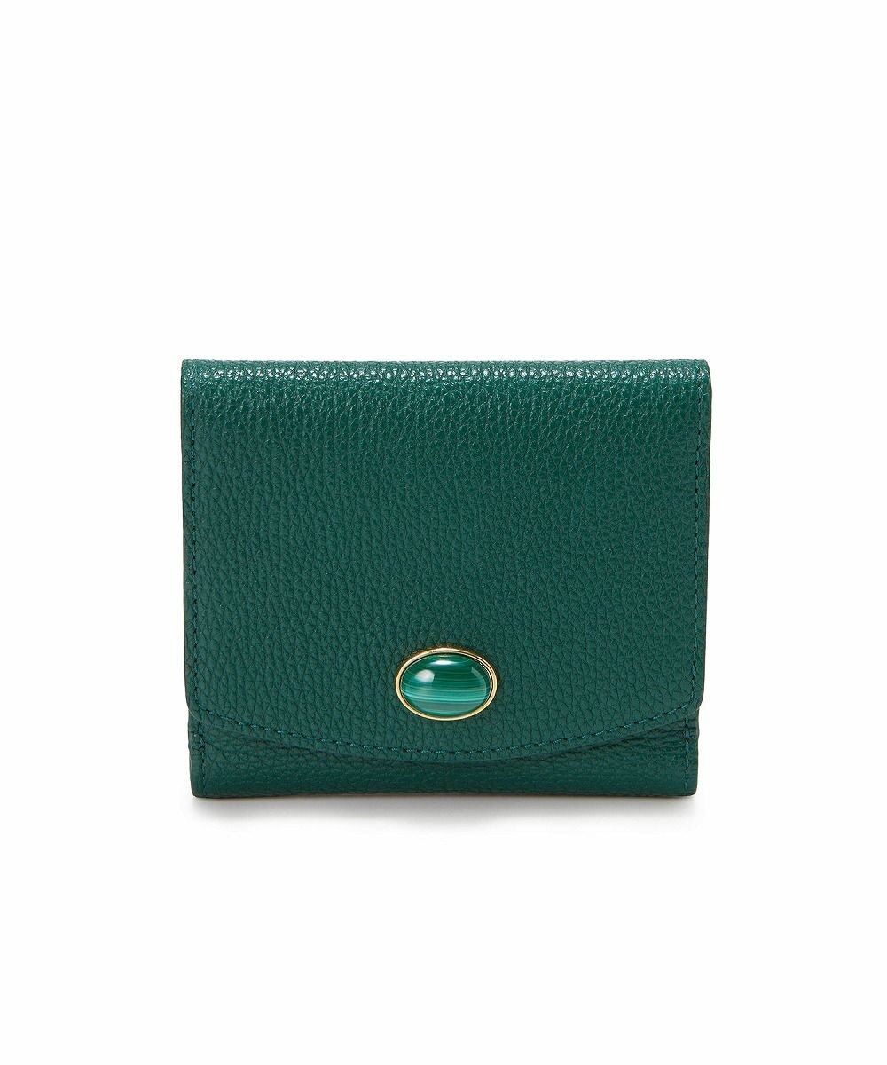 TOPKAPI 【TOPKAPI】gemdrops ジェムドロップ ミニエンボスレザー 天然石 二つ折り 財布 