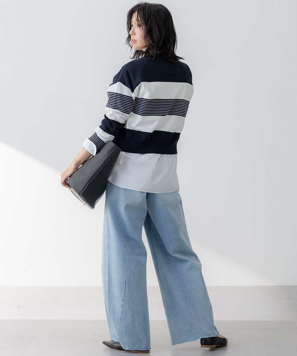 23区 【SLOW/一部店舗限定】LIGHT DENIM バレルワイド パンツ 