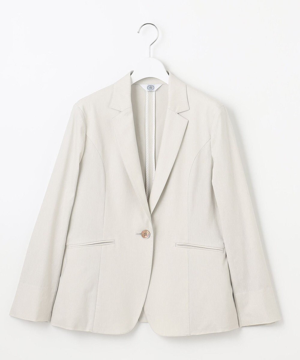 J.PRESS LADIES L 【セットアップ対応】セルロースリネンストレッチ テーラード ジャケット 