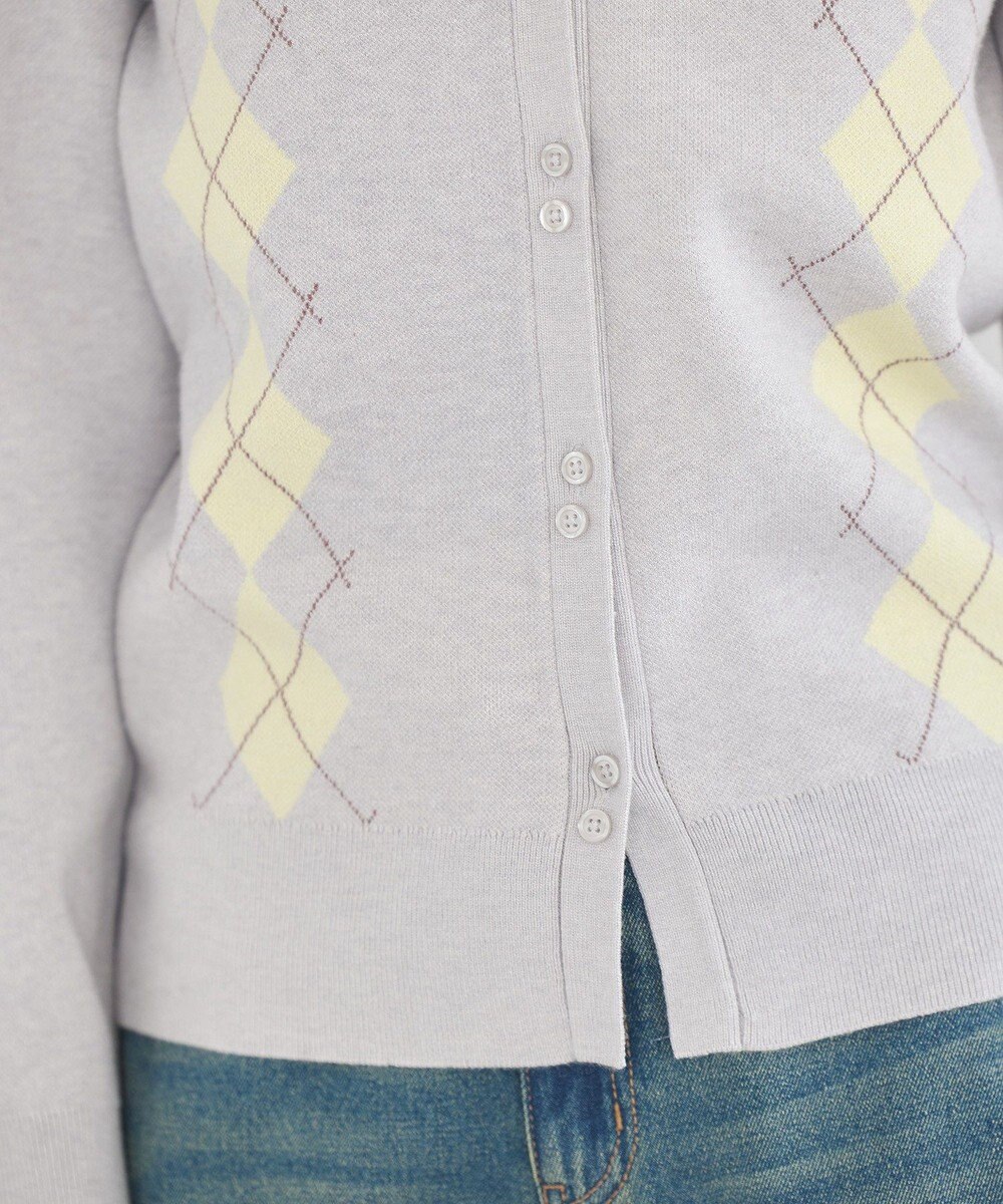 earth music&ecology アーガイルニットカーディガン 