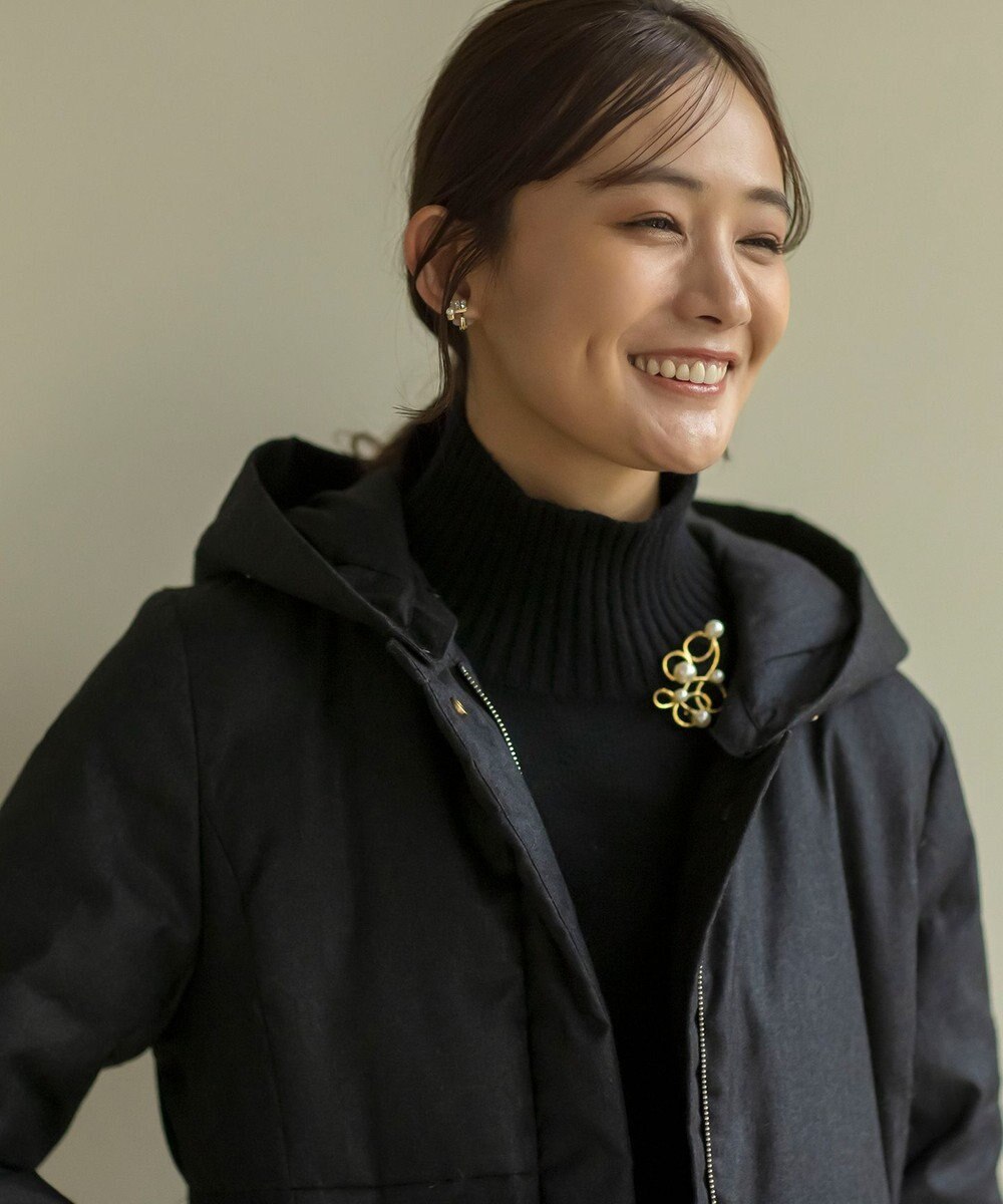 組曲 ライトタフタロングダウンコート 