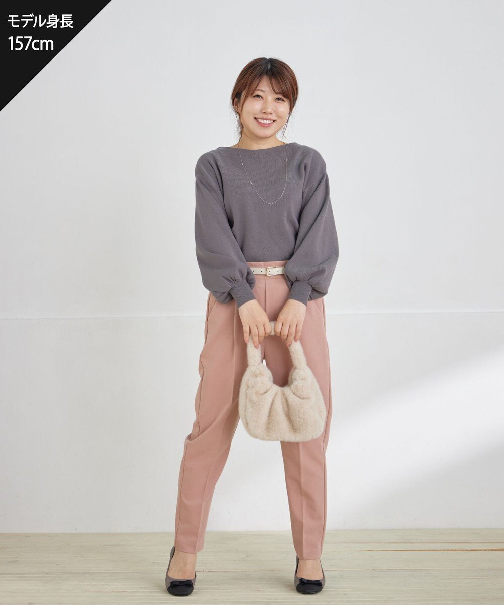 Tiaclasse L 【小倉優子さん着用・洗える】カラーテーパードパンツ 