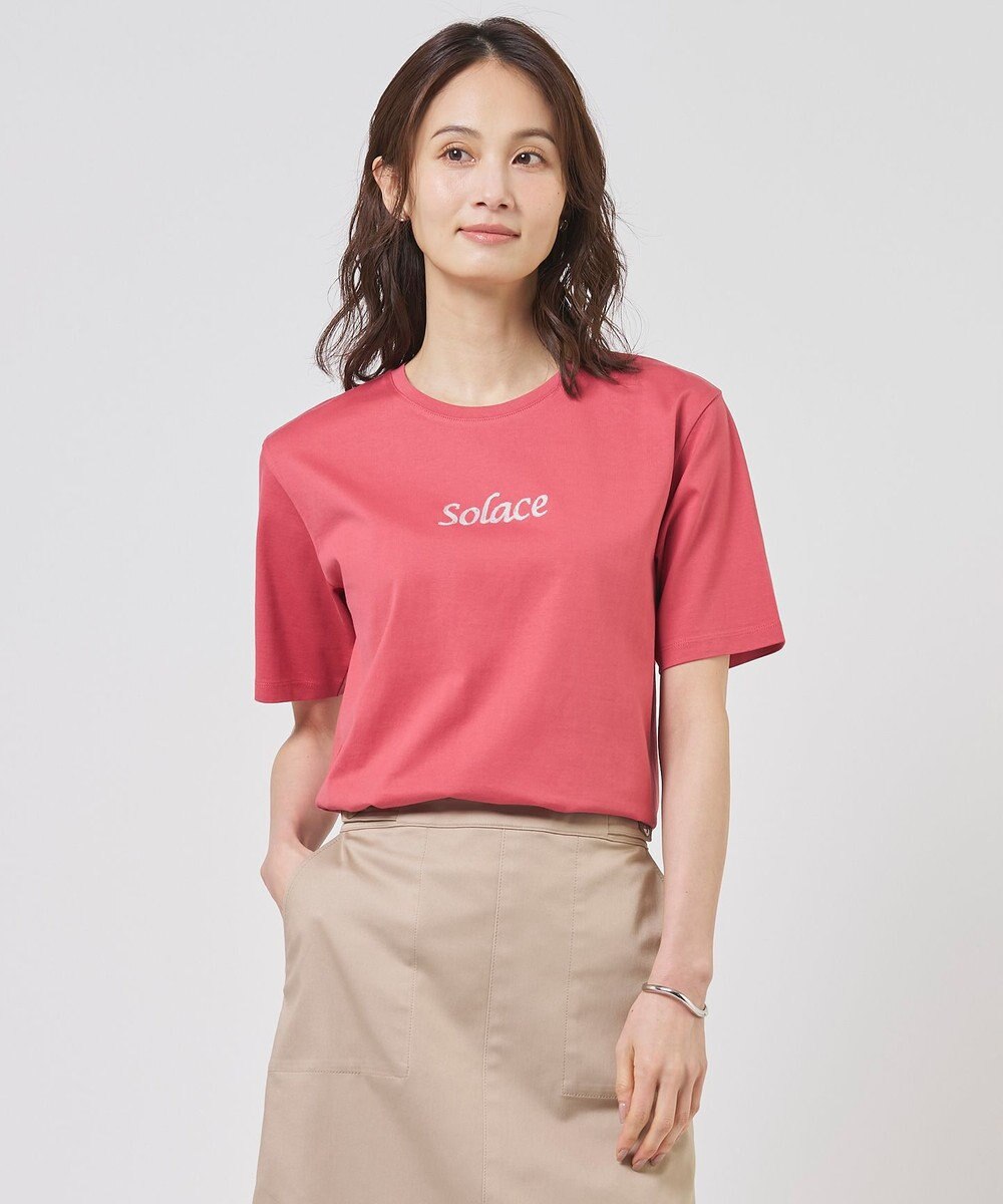 J.PRESS LADIES S 刺繍ロゴ Tシャツ 