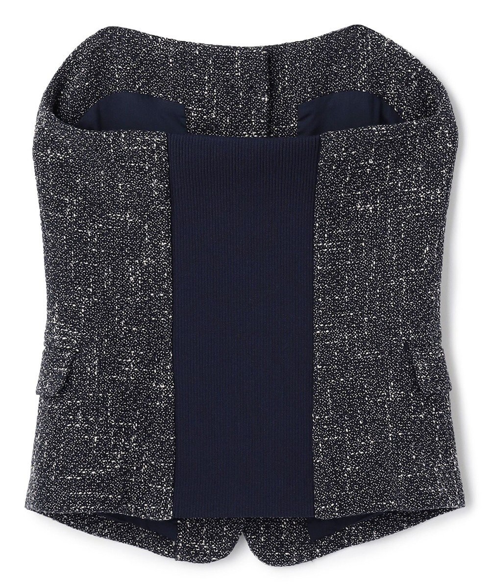 BEIGE， TRIPHANE / バックニットツイードビスチェ 