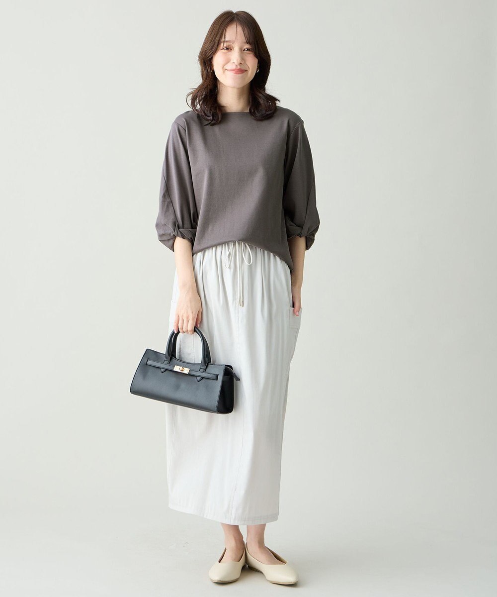 ANY L 【WEB限定】シルケットスムースツイストスリーブカットソー 