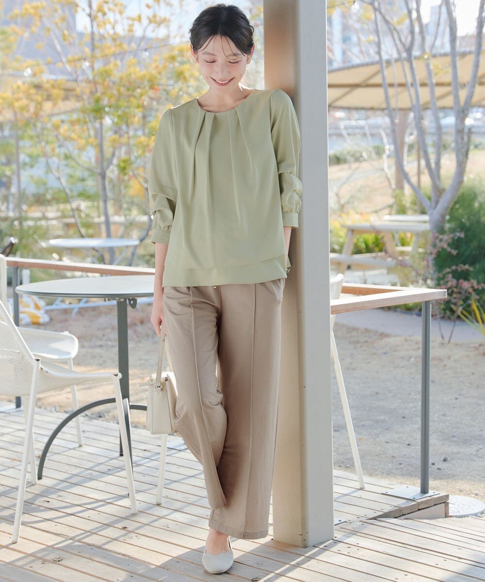 Tiaclasse 【おのののかさん着用】冷凛(ひやりん)カノコカットソーピンタックパンツ 