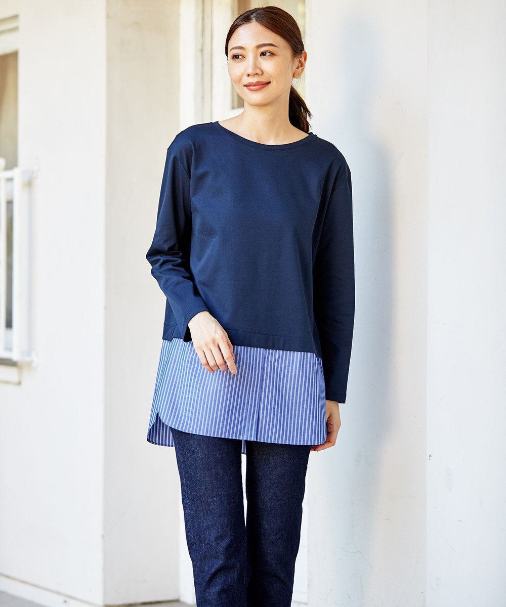 J.PRESS LADIES L 【驚異の伸縮性】10oz Stretch Denim ストレートデニムパンツ 